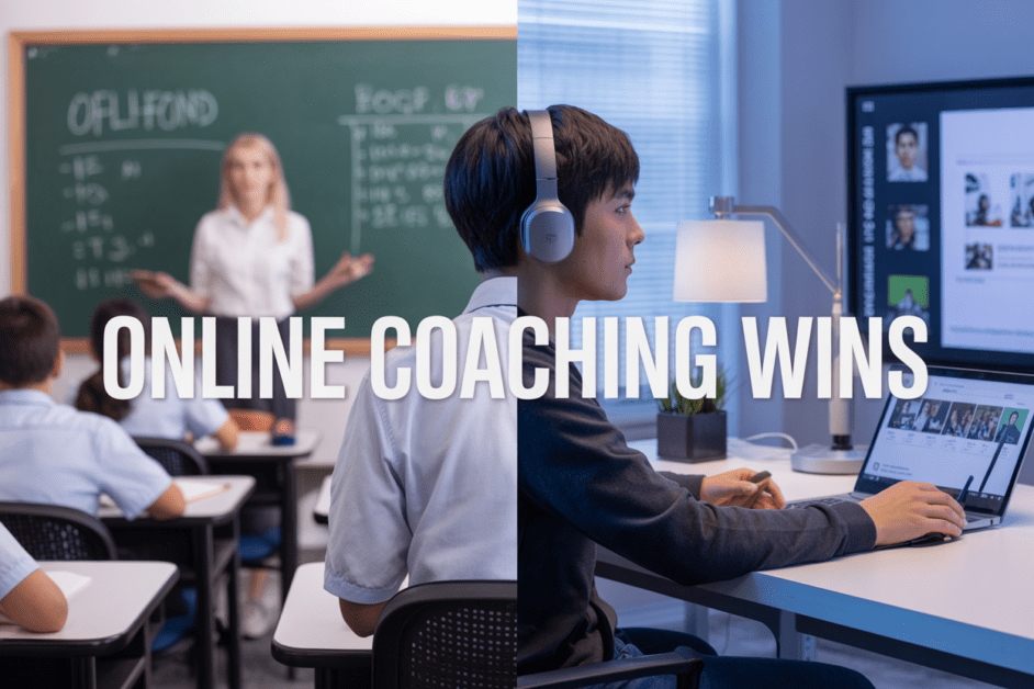 "Online Coaching vs. Offline Coaching: Why Online Wins for Language and Test Prep."