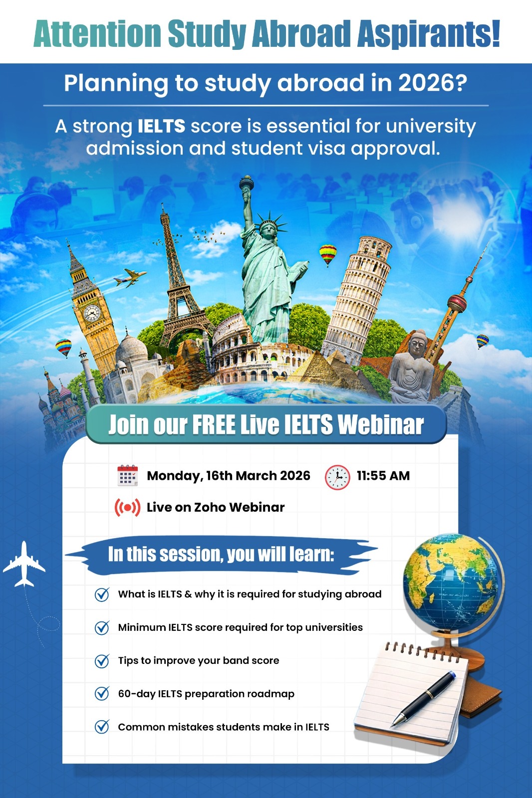 IELTS Guidance Webinar Poster